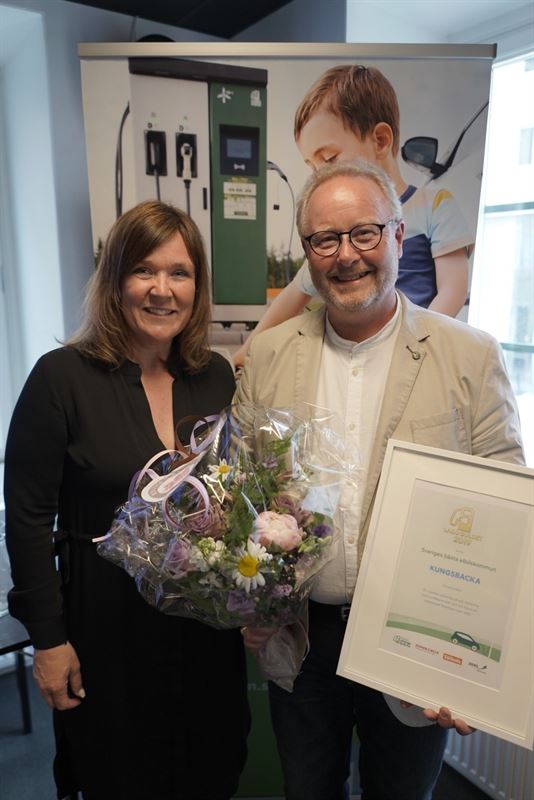 Kungsbacka kommun vinnare av Laddguldet 2019 i kategorin Sveriges bästa elbilskommun.