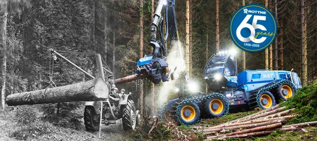 Skogsmaskinstillverkaren Rottne Industri AB fyller 65 år.