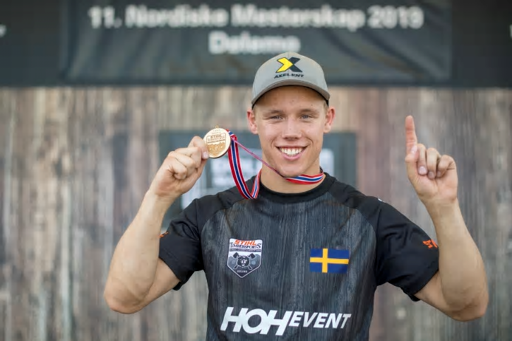 Ferry Svan är ny nordisk mästare i Timbersports.