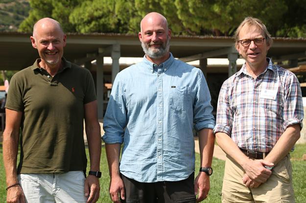 De tre ledarna för det nya institutet: fr v Bill S Hansson, Rickard Ignell och Christer Löfstedt.