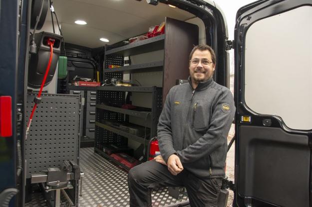 Mikael Fredriksson är servicetekniker och nu också platsansvarig för Ponsses servicecenter i Kil.