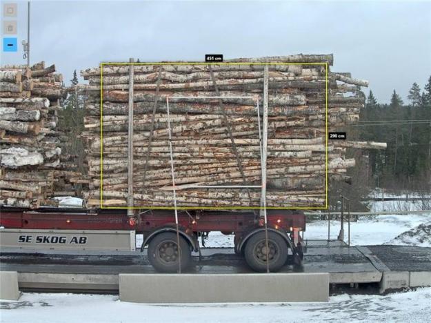 Ai-lösning som automatiskt ritar in travens höjd och vedens medellängd.